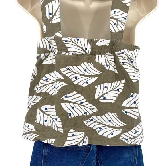 Free Assembly Tropical Palm Leaf Crop Top Size XS - Picture 7 of 11